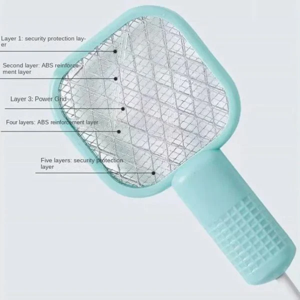 Mini Usb Electric Mosquito Racket, Rechargeable Summer Fly Swatters Trap, Mosquito Swatter Uv Light Sharp Sparking
