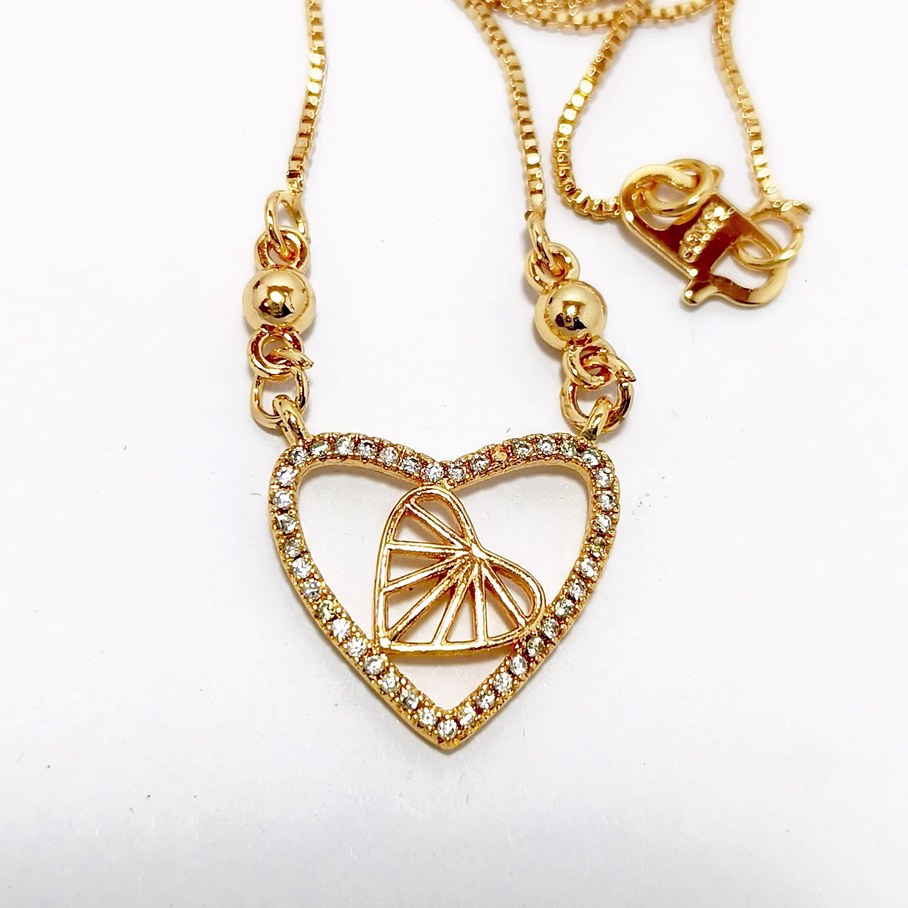 Women's Necklace With Heart Pendant, Vintage & Simple Style Elegant Jewelry Accessory